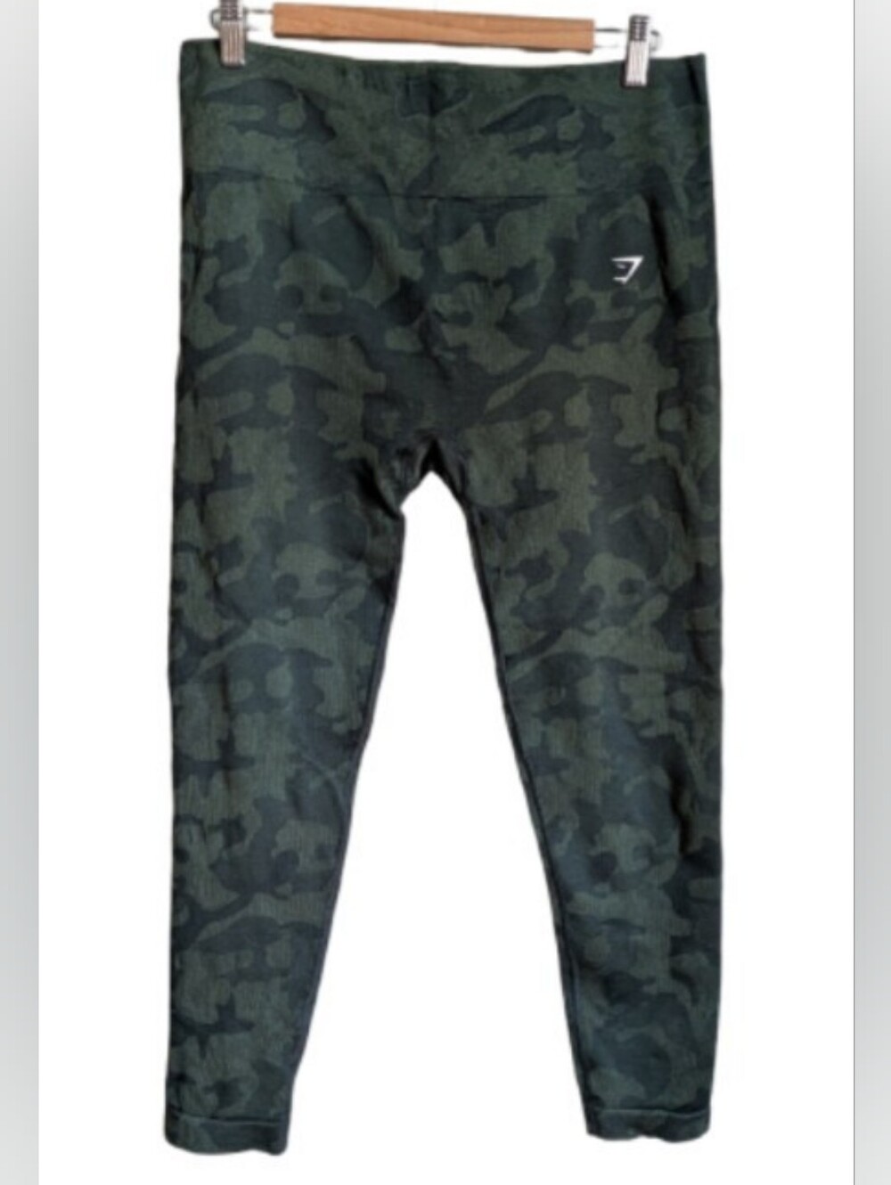 GYMSHARK Green Camo Adapt Seamless Athletic Athleisure Leggings Size XXL